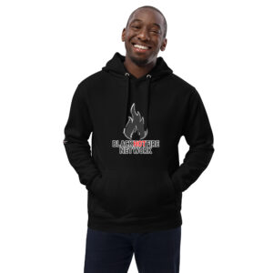 Black Hot Fire eco hoodie