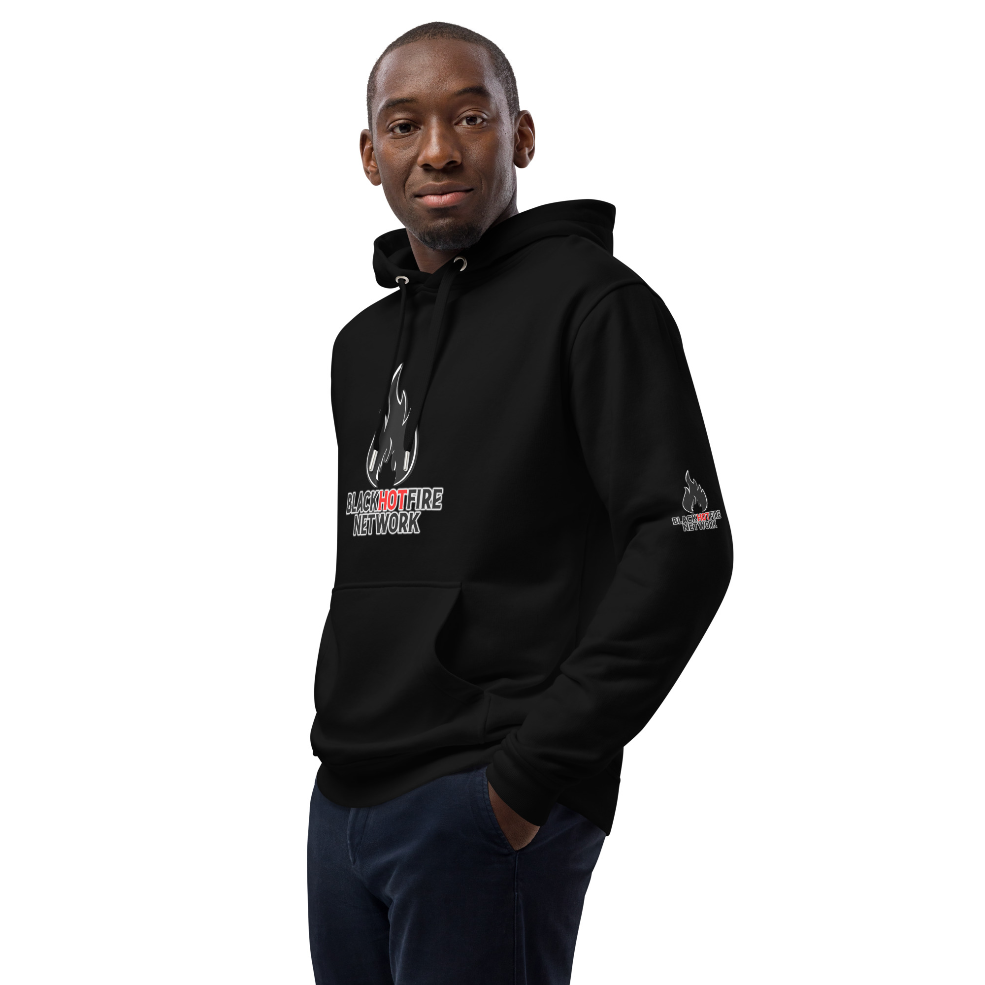 Black Hot Fire eco hoodie - Image 4