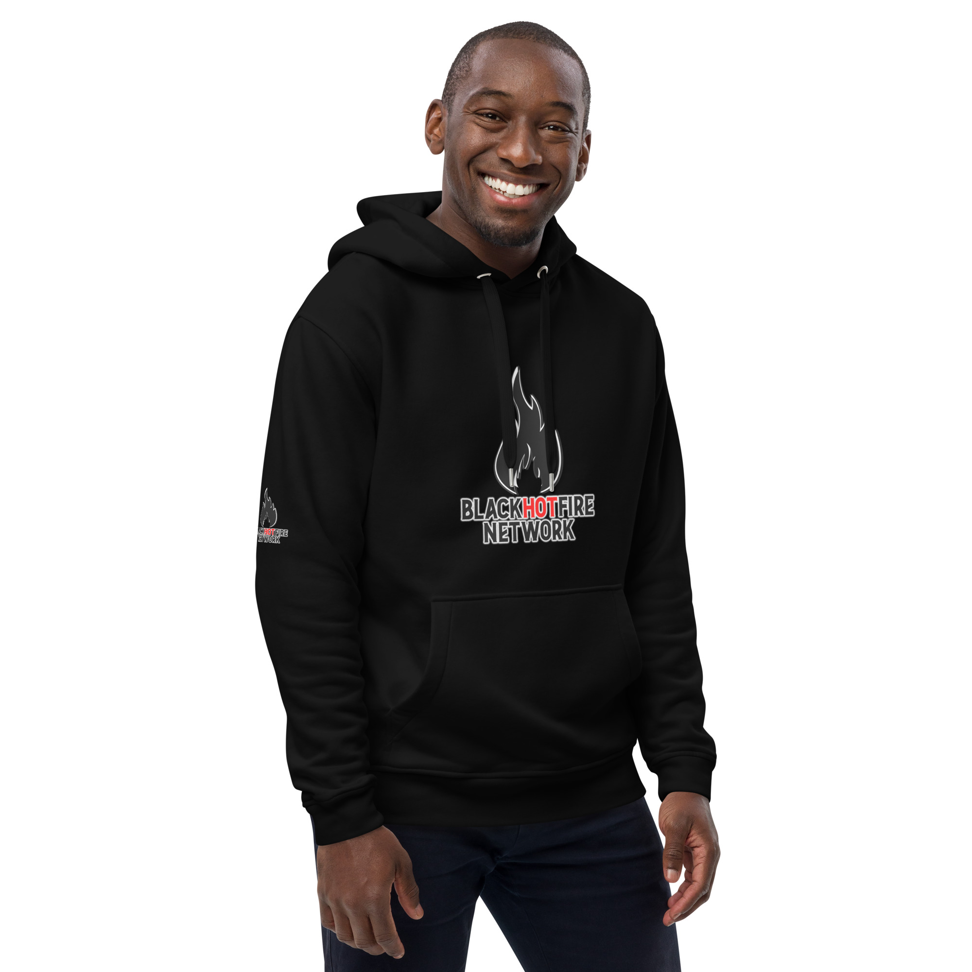 Black Hot Fire eco hoodie - Image 5