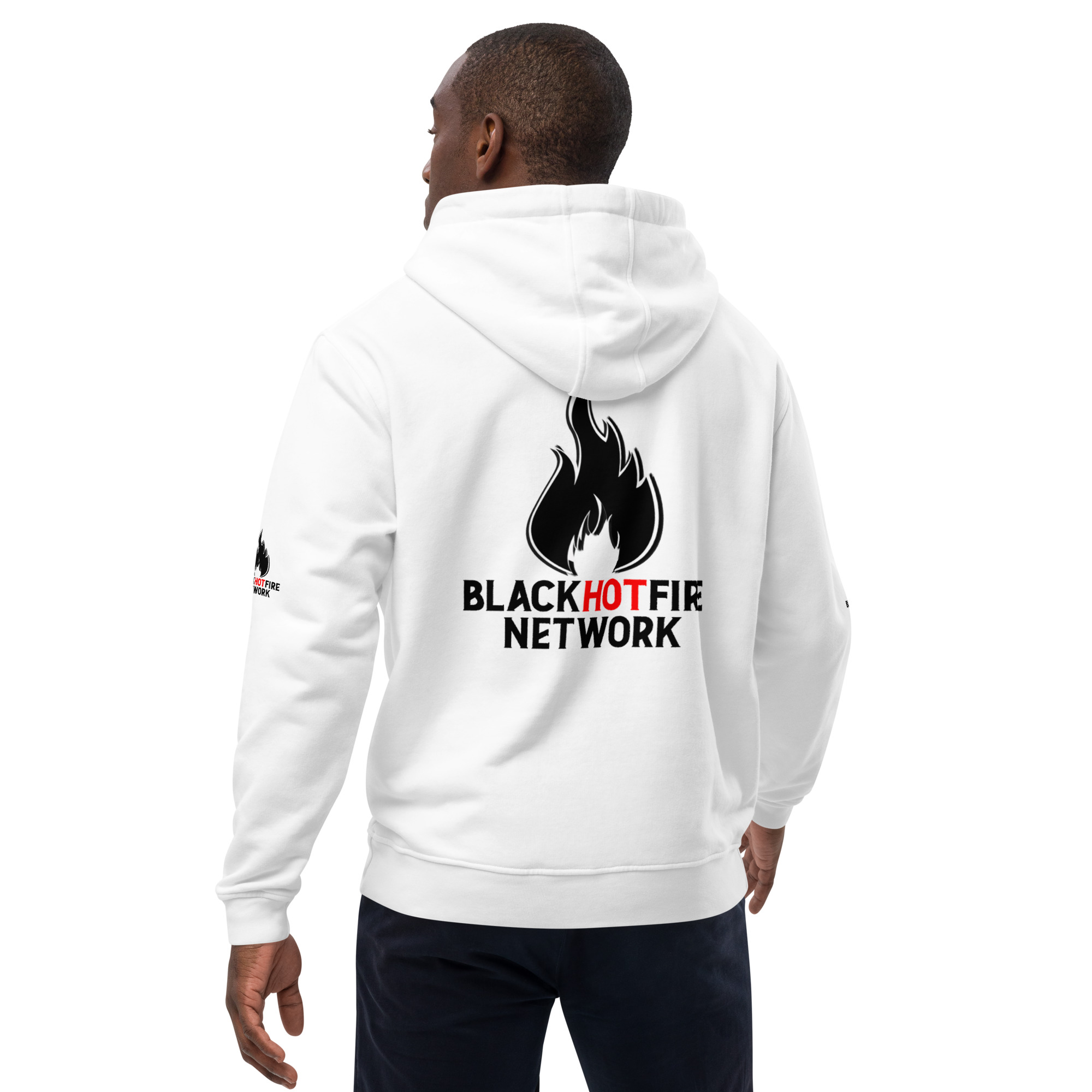 Black Hot Fire eco hoodie - Image 8