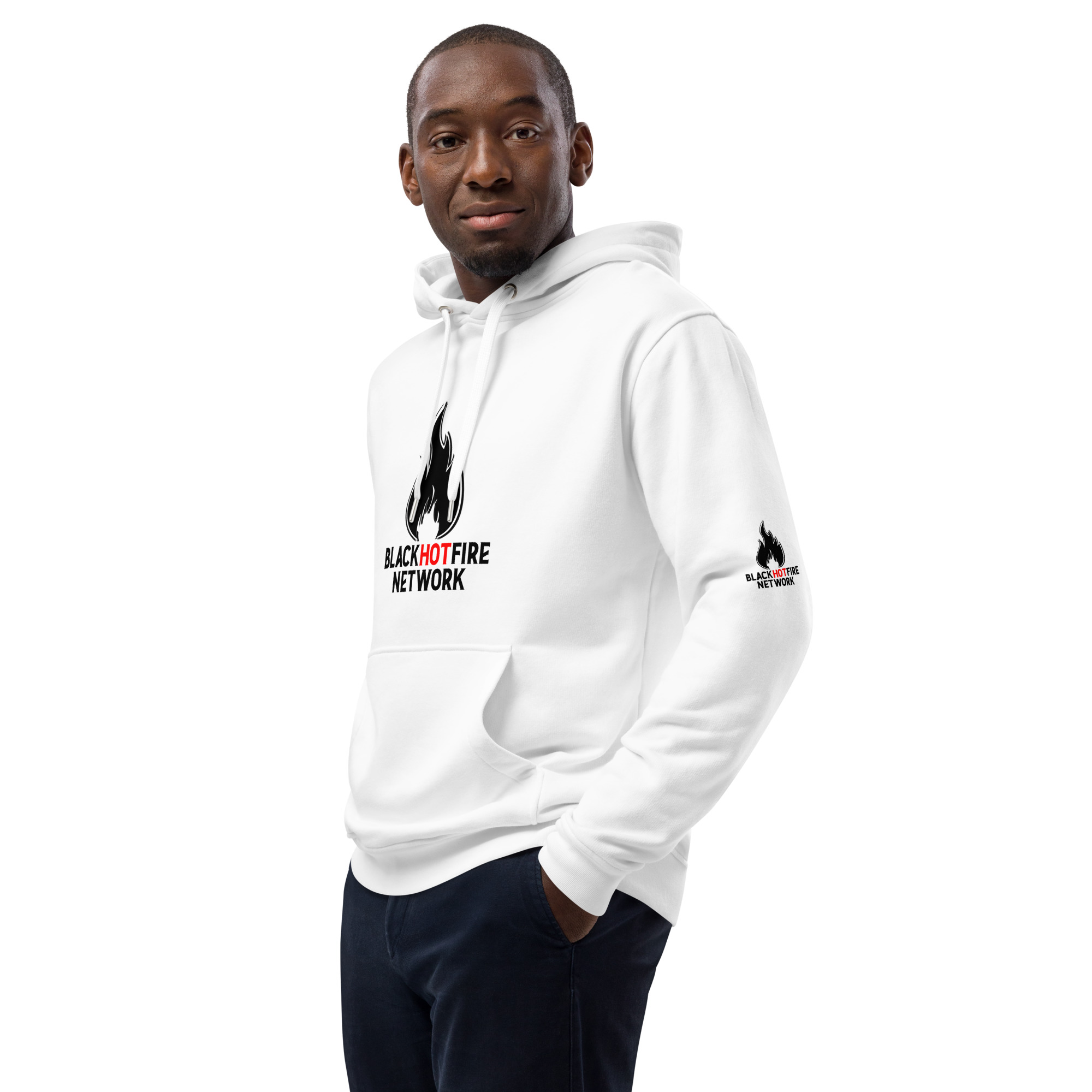 Black Hot Fire eco hoodie - Image 9