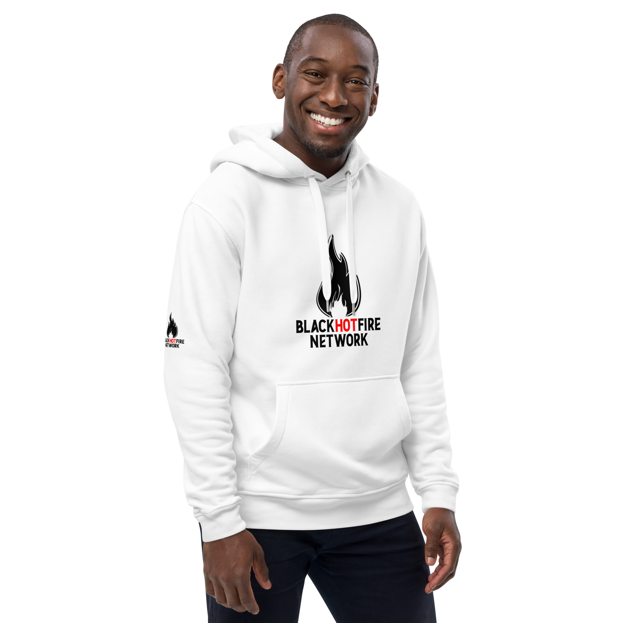 Black Hot Fire eco hoodie - Image 10