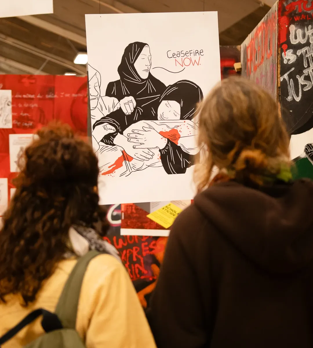 Artist Depicts Palestine at Peace and Justice Conference