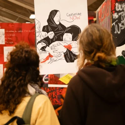 Artist Depicts Palestine at Peace and Justice Conference