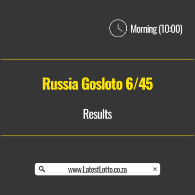 Gosloto Morning Lottery Results Released for January 4 2026