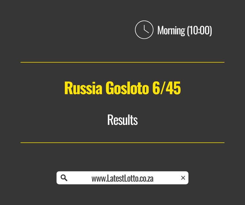 Gosloto Morning Lottery Results Released for January 4 2026