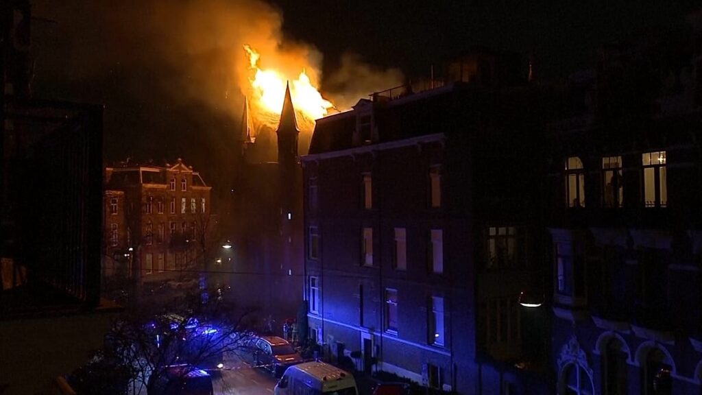 Netherlands church fire kills two destroys building