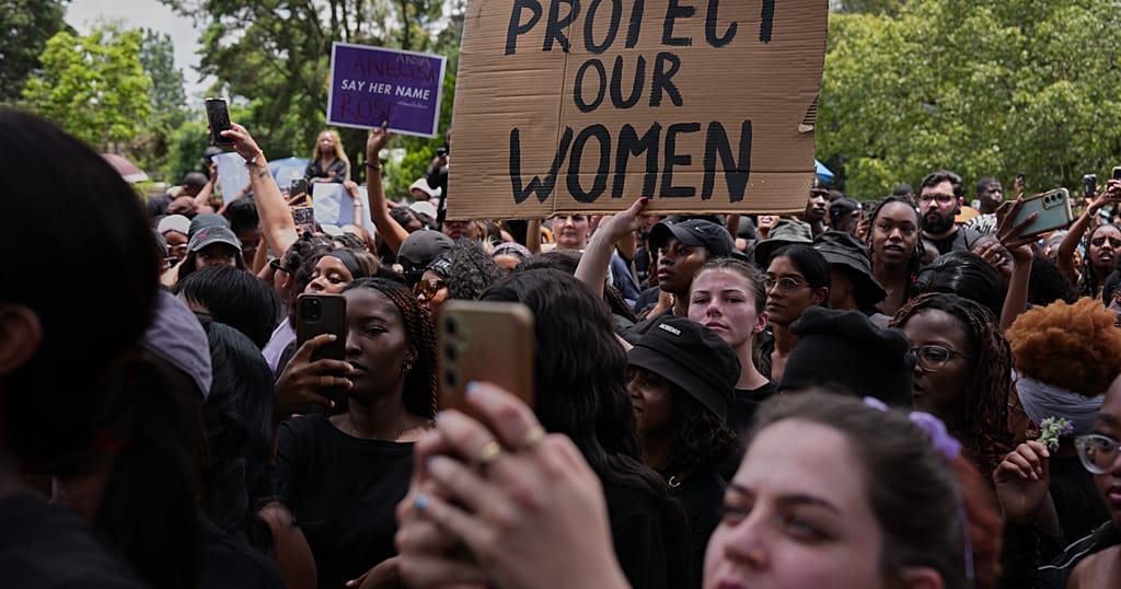 South African women rally against gender-based violence