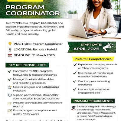 YIMBiK Seeks Program Coordinator for 2026 Launch