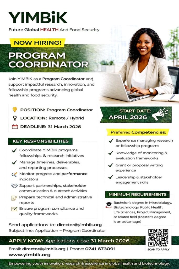 YIMBiK Seeks Program Coordinator for 2026 Launch