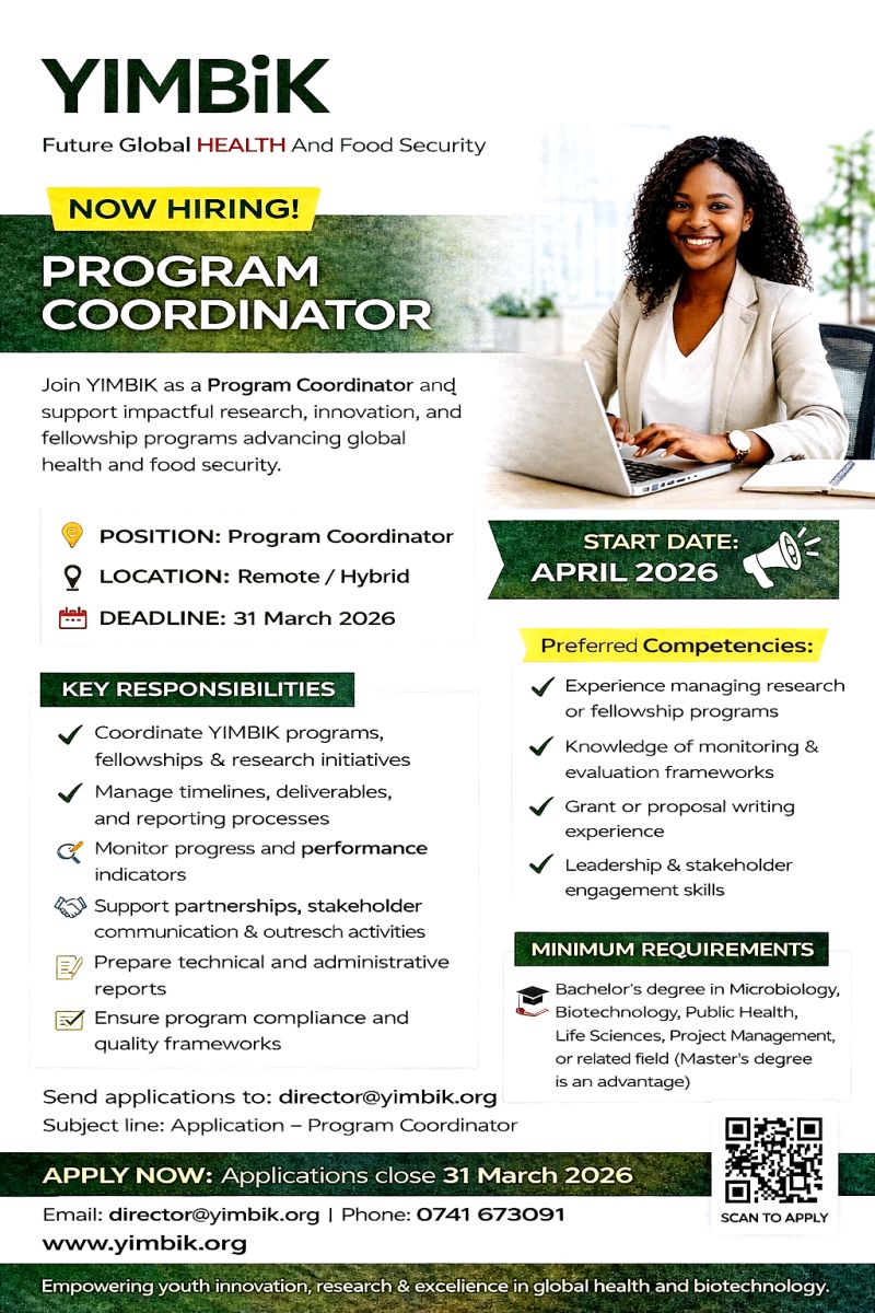 YIMBiK Seeks Program Coordinator for 2026 Launch