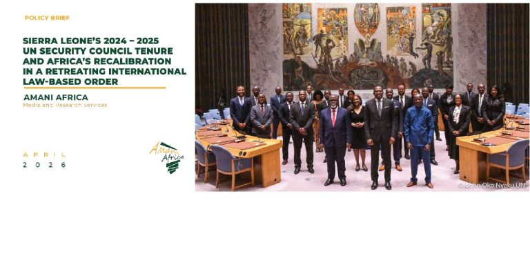 Sierra Leone to Serve on UN Security Council Amid Global Shifts