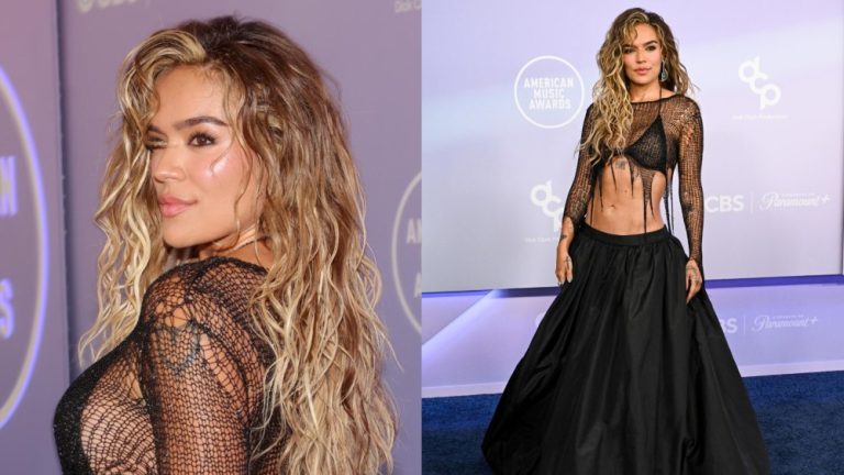 Karol G Goes Goth in Sheer Black Dress at American Music Awards 2026
