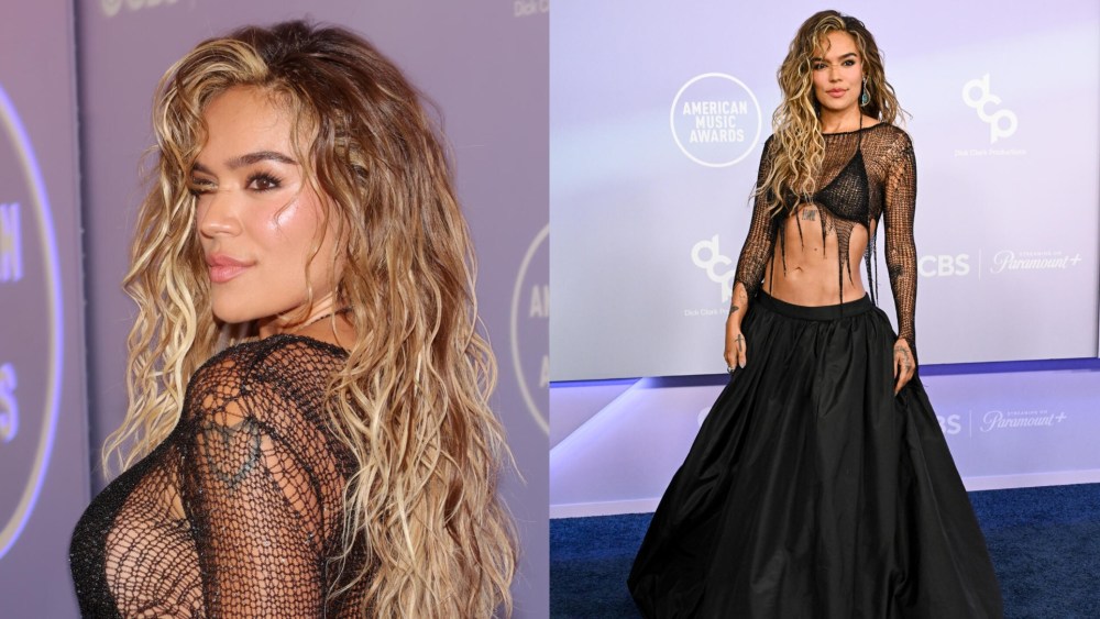 Karol G Goes Goth in Sheer Black Dress at American Music Awards 2026
