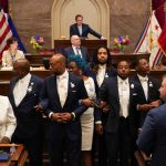 WATCH: Tennessee Democrats lock arms in protest as GOP lawmakers approve new congressional map