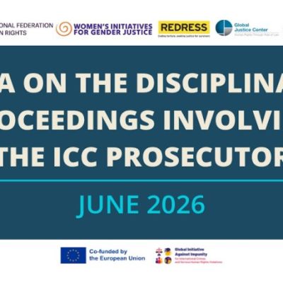 Filling the information gap: Joint Q&A on the International Criminal Court Prosecutor disciplinary proceedings