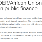 Fully Funded UNU-WIDER and African Union Winter School on Public Finance 2026 in Ethiopia: Applications Open for African Researchers and Policy Analysts