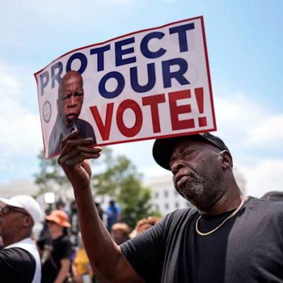  In the birthplace of Civil Rights Movement, groups rally to defend Black political representation