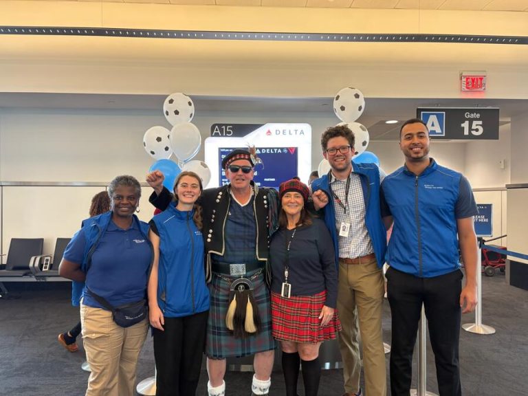 Inside Delta’s World Cup send-off for Scotland football's Tartan Army traveling from Boston to Miami