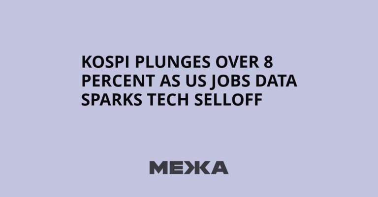 KOSPI plunges over 8 percent as US jobs data sparks tech selloff | Ukraine news