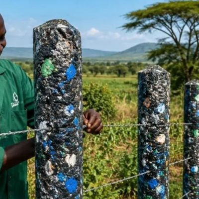 Kenya Recycles Plastic Waste Into Fence Posts Replacing Traditional Timber