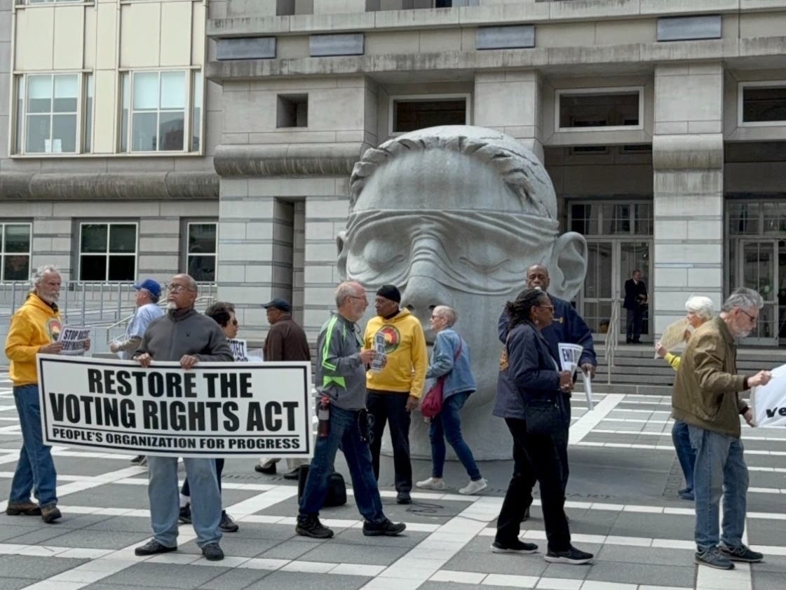  Newark Activists Protest Supreme Court Ruling On Elections: 'Restore The Voting Rights Act'