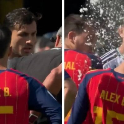 FIFA WC final: Referee's accidental spray leaves Spain's Alex Baena wearing shaving cream in hilarious final blooper | Football News