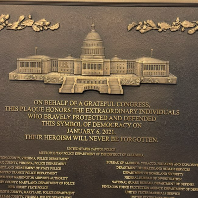  Police officers file civil lawsuit seeking court order to hang Jan. 6 plaque at U.S. Capitol