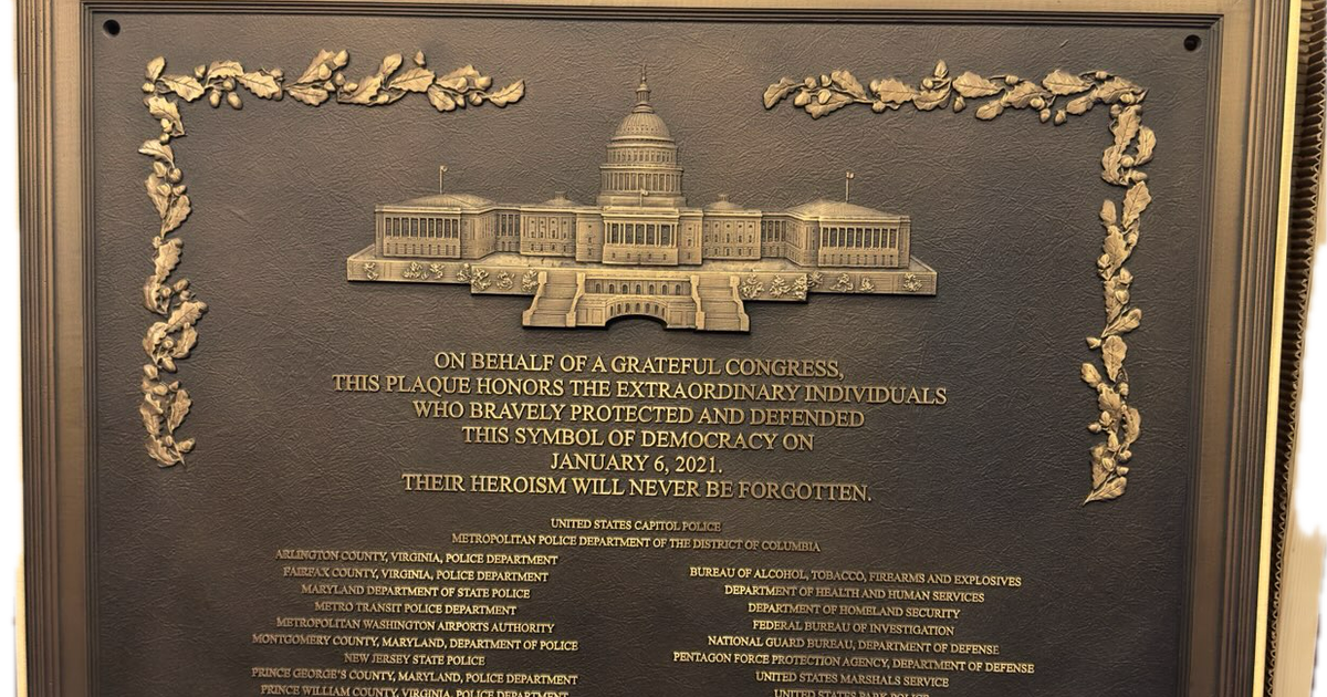  Police officers file civil lawsuit seeking court order to hang Jan. 6 plaque at U.S. Capitol