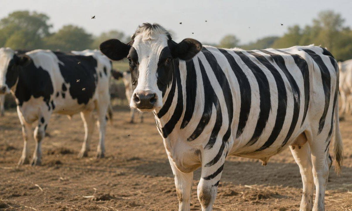 Scientists painted zebra stripes on cows, and biting flies almost disappeared, offering a remarkable clue to one of nature's greatest mysteries |