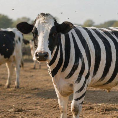 Scientists painted zebra stripes on cows, and biting flies almost disappeared, offering a remarkable clue to one of nature's greatest mysteries |