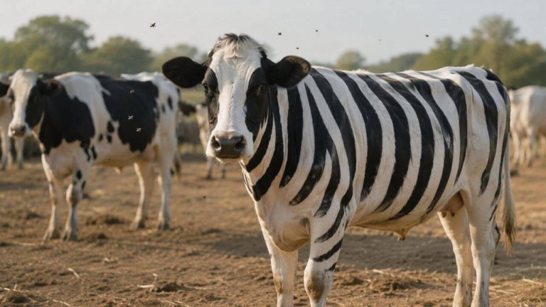 Scientists painted zebra stripes on cows, and biting flies almost disappeared, offering a remarkable clue to one of nature's greatest mysteries |