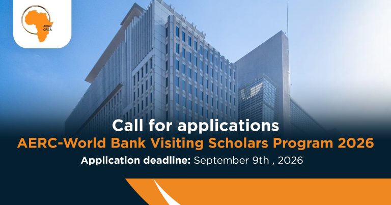 AERC–World Bank Visiting Scholars Programme 2026: Research Fellowship for African Economist