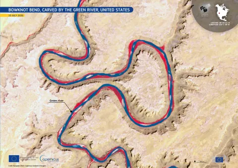 The Bowknot bend, carved by the Green river, USA | EU Space Support Office