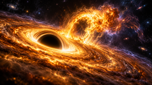 Scientists find evidence of a solar storm near a supermassive black hole