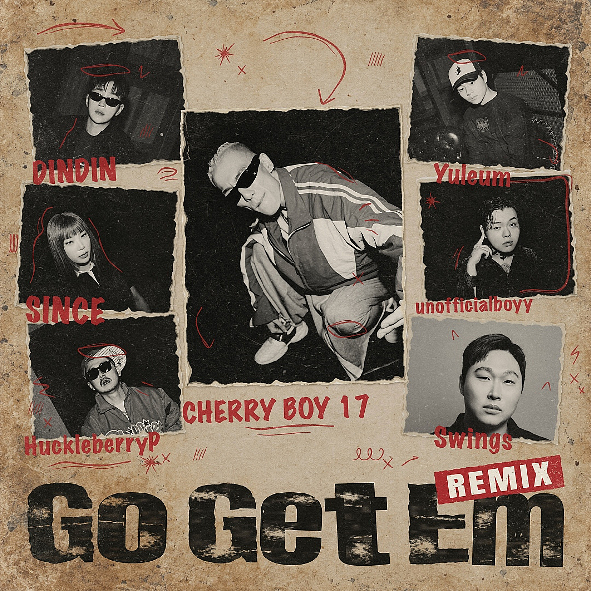 The pinnacle of Korean hip-hop! Cherry Boy 17 releases 'Go Get Em Remix' today (the 24th), featuring SINCE, Yul-eum, unofficialboyy, Huckleberry P, DINDIN, and Swings